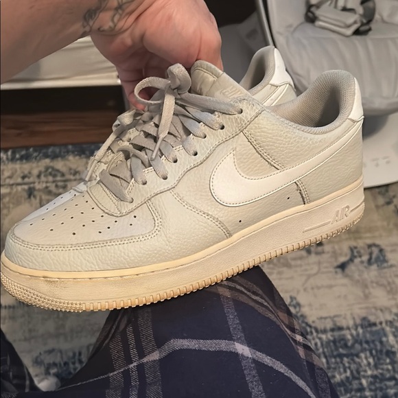 Nike Air Force 1 Low - White and Cream - Picture 1 of 2